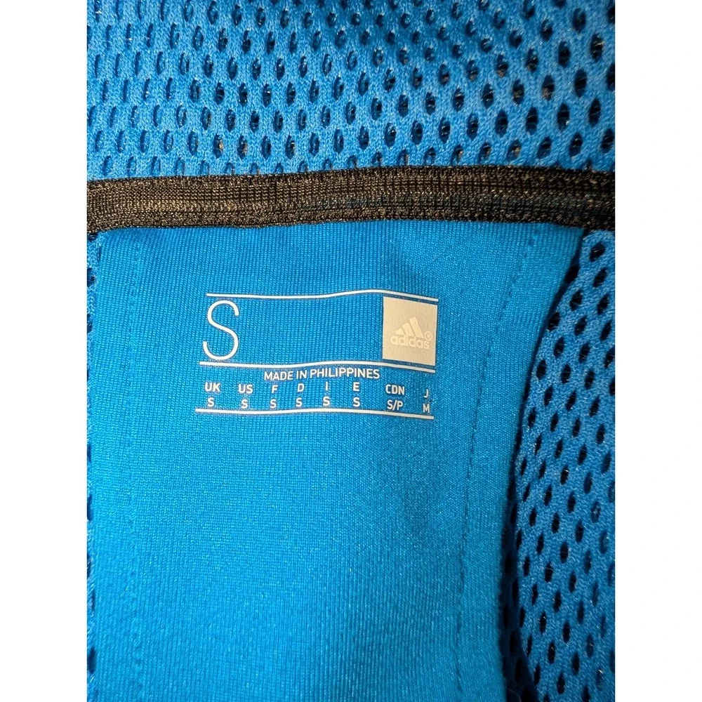 Adidas Jacket Mens Small Blue Performance Hoodie AIS Daybreaker Running Track